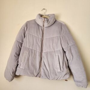 Old Navy Quilted Velour Zip Jacket